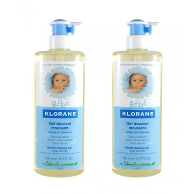 Klorane Bebe Gel Douceur Moussant Απαλό Ζελ Καθαρισμού Για Σώμα Και Μαλλιά 2 χ 500ml Klorane Bebe Gel Douceur Moussant Απαλό Ζελ Καθαρισμού Για Σώμα Και Μαλλιά 2 χ 500ml