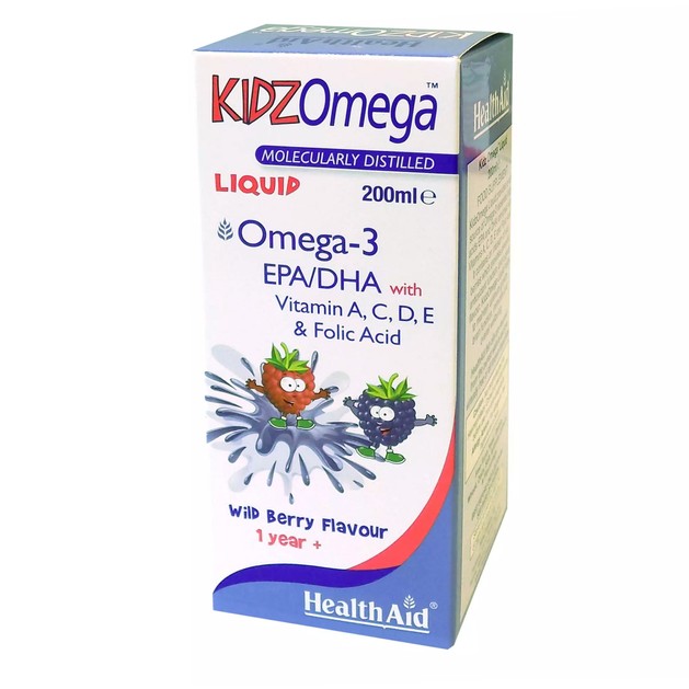 Health Aid KIDZ Omega Liquid Wild Berry Flavour 200ml Health Aid KIDZ Omega Liquid Wild Berry Flavour 200ml