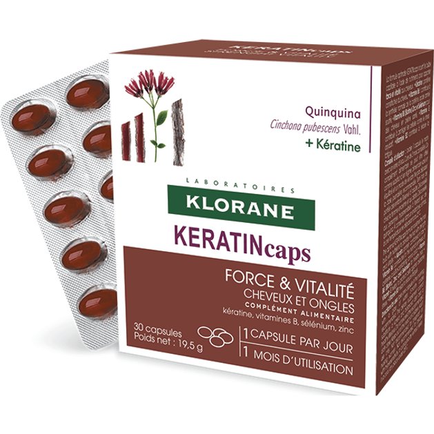 Klorane Keratincaps Force & Vitalite Cheveux et Ongles 30caps Klorane Keratincaps Force & Vitalite Cheveux et Ongles 30caps