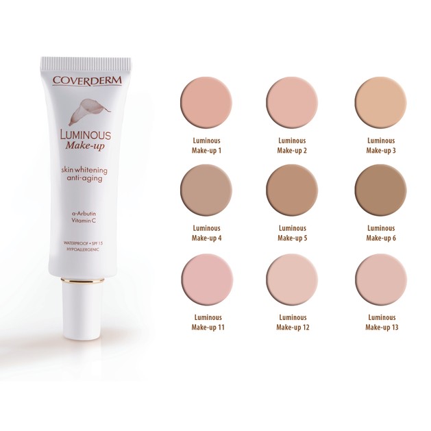 Coverderm Luminous Make-up Αδιάβροχο Μακράς Διάρκειας make-up 30ml Coverderm Luminous Make-up Αδιάβροχο Μακράς Διάρκειας make-up 30ml