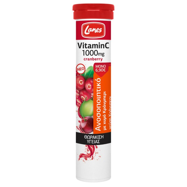 Lanes Vitamin C + Cranberry 1000mg 20 Effer.Tabs Lanes Vitamin C + Cranberry 1000mg 20 Effer.Tabs