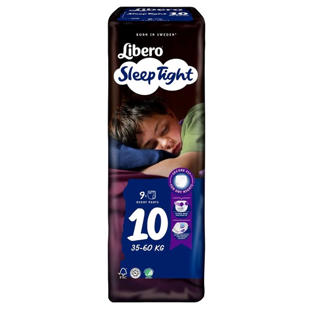Libero Sleep Tight Πάνα Βρακάκι Νο10 35-60Kg 9 πάνες Libero Sleep Tight Πάνα Βρακάκι Νο10 35-60Kg 9 πάνες