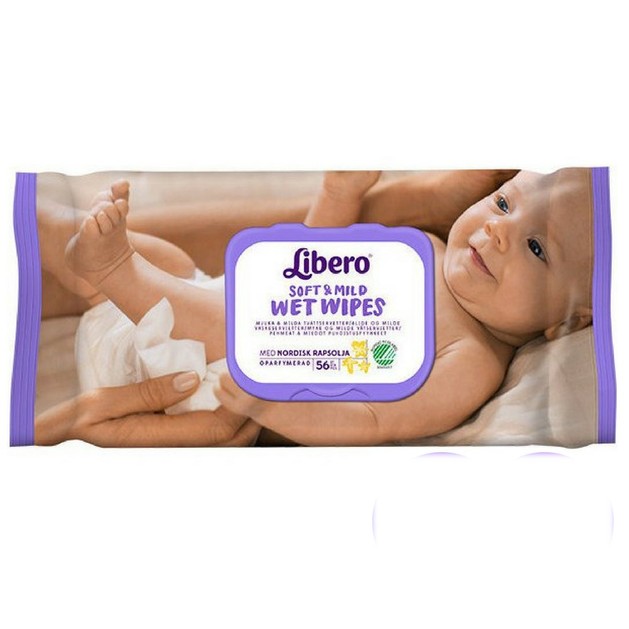 Libero Soft & Mild Wet Wipes Υγρά Μωρομάντηλα 56 Τεμάχια Libero Soft & Mild Wet Wipes Υγρά Μωρομάντηλα 56 Τεμάχια