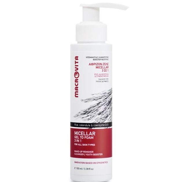 Macrovita Micellar Gel to Foam 3 in 1 Συσφίγγει και Αναζωογονεί το Δέρμα 100ml Macrovita Micellar Gel to Foam 3 in 1 Συσφίγγει και Αναζωογονεί το Δέρμα 100ml