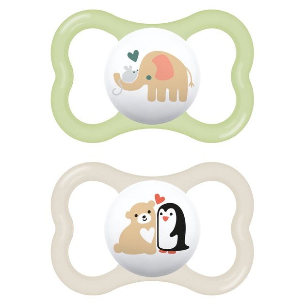 Mam Air Silicone Soother Κωδ 275S 2 Τεμάχια - Πράσινο/ Κρεμ Mam Air Silicone Soother Κωδ 275S 2 Τεμάχια - Πράσινο/ Κρεμ