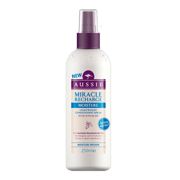 Aussie Miracle Recharge Moisture Conditioning Spray Σπρέι για τα Ξηρά Ταλαπωρημένα & Διψασμένα Μαλλιά 250ml Aussie Miracle Recharge Moisture Conditioning Spray Σπρέι για τα Ξηρά Ταλαπωρημένα & Διψασμένα Μαλλιά 250ml