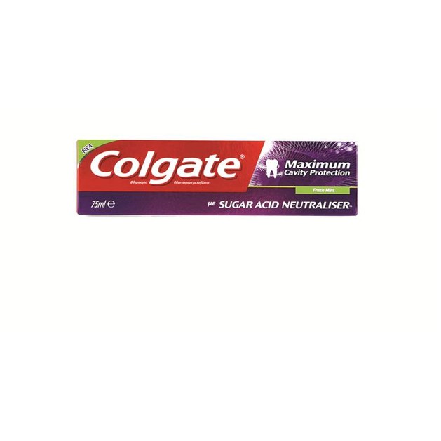 Colgate Maximum Cavity Protection Οδοντόκρεμα Που Καταπολεμά Τα Οξέα Από Τα Σάκχαρα Στην Πλάκα 75ml Colgate Maximum Cavity Protection Οδοντόκρεμα Που Καταπολεμά Τα Οξέα Από Τα Σάκχαρα Στην Πλάκα 75ml