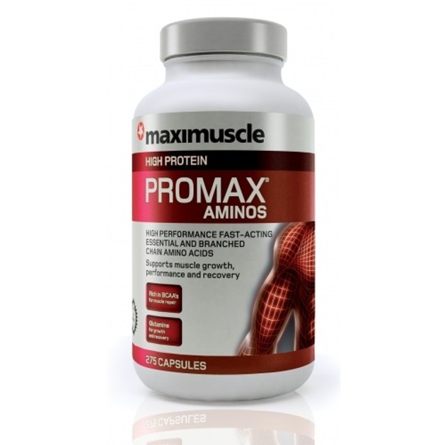 Maximuscle Promax Aminos Αμινοξέα για αύξηση της μυϊκής μάζας και δύναμης 275caps Maximuscle Promax Aminos Αμινοξέα για αύξηση της μυϊκής μάζας και δύναμης 275caps