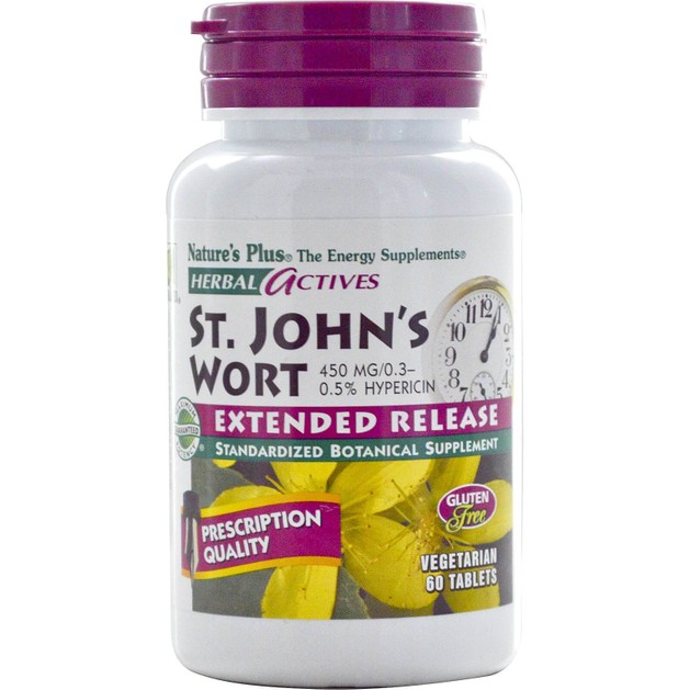 Nature\'s Plus St. John\'s Wort Extended Realease 450mg Συμπλήρωμα Διατροφής Κατάλληλο για Ήπια & Μέτρια Κατάθλιψη 60 tabs Nature\'s Plus St. John\'s Wort Extended Realease 450mg Συμπλήρωμα Διατροφής Κατάλληλο για Ήπια & Μέτρια Κατάθλιψη 60 tabs