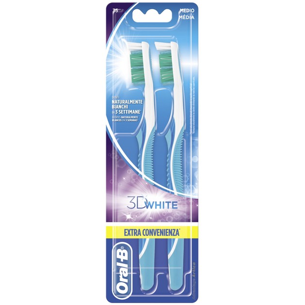 Oral-B 3D White Complete Clean Οδοντόβουρτσα 35 Medium 2 τεμάχια Oral-B 3D White Complete Clean Οδοντόβουρτσα 35 Medium 2 τεμάχια