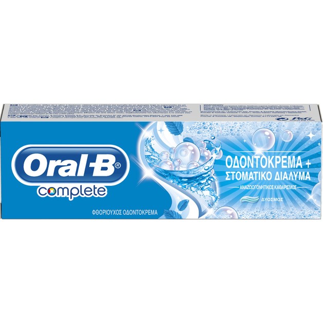 Oral-B Complete Mouth Wash & Whitening Extra Fresh Toothpaste 75ml Oral-B Complete Mouth Wash & Whitening Extra Fresh Toothpaste 75ml