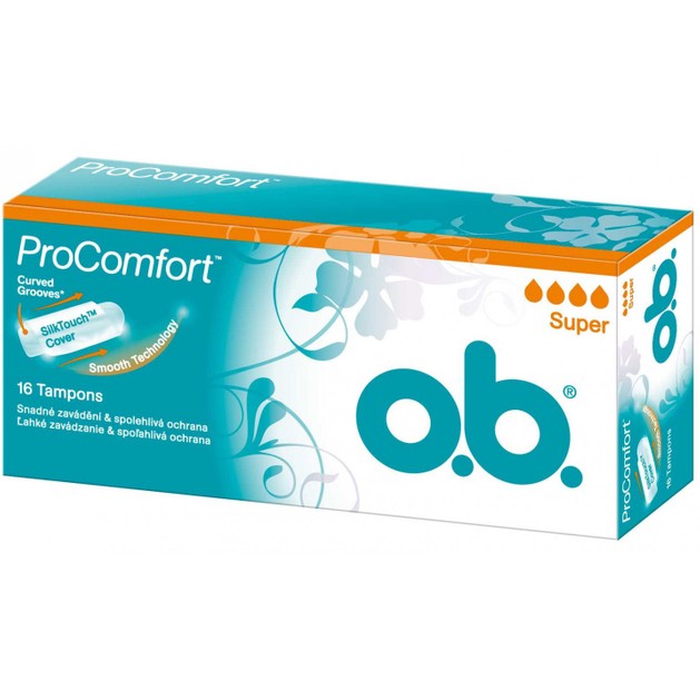 O.b. ProComfort Super Ταμπόν για Ημέρες με Μέτρια Έως Μεγάλη Ροή 16 Τεμάχια O.b. ProComfort Super Ταμπόν για Ημέρες με Μέτρια Έως Μεγάλη Ροή 16 Τεμάχια