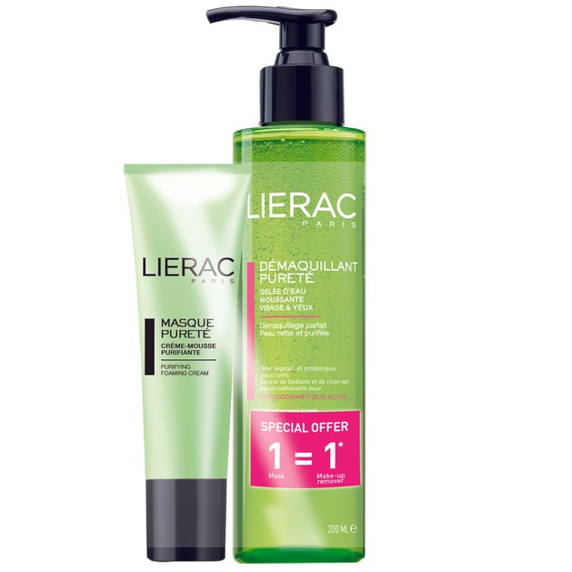 Lierac Πακέτο Προσφοράς Masque Purete Μάσκα Προσώπου Με Πράσινη Άργιλο 50ml & Δώρο Demaquillant Purete Καθαριστικό Ζελ 200ml Lierac Πακέτο Προσφοράς Masque Purete Μάσκα Προσώπου Με Πράσινη Άργιλο 50ml & Δώρο Demaquillant Purete Καθαριστικό Ζελ 200ml
