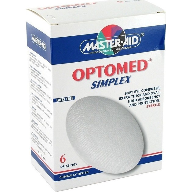 Master Aid Optomed Simplex Οφθαλμικά Επιθέματα 6 Τεμάχια Master Aid Optomed Simplex Οφθαλμικά Επιθέματα 6 Τεμάχια