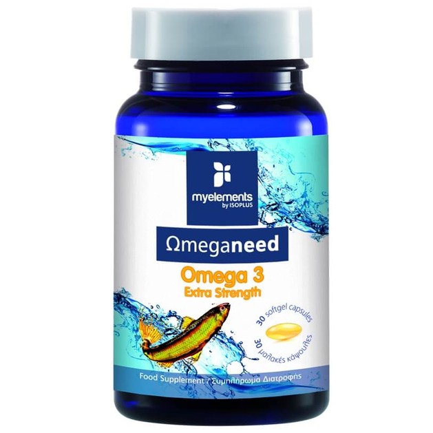 MyElements Omeganeed Omega 3 Extra Strength Υψηλής Ισχύος Omega 3 για Μεγαλύτερη Προστασία 30 Soft Gels Capsules MyElements Omeganeed Omega 3 Extra Strength Υψηλής Ισχύος Omega 3 για Μεγαλύτερη Προστασία 30 Soft Gels Capsules