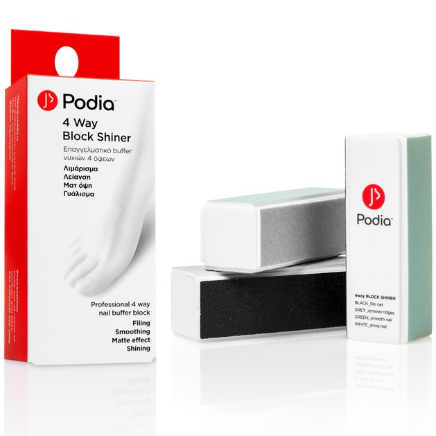 Podia 4 Way Block Shiner Επαγγελματικό Buffer Νυχιών 4 Όψεων 1τεμάχιο Podia 4 Way Block Shiner Επαγγελματικό Buffer Νυχιών 4 Όψεων 1τεμάχιο