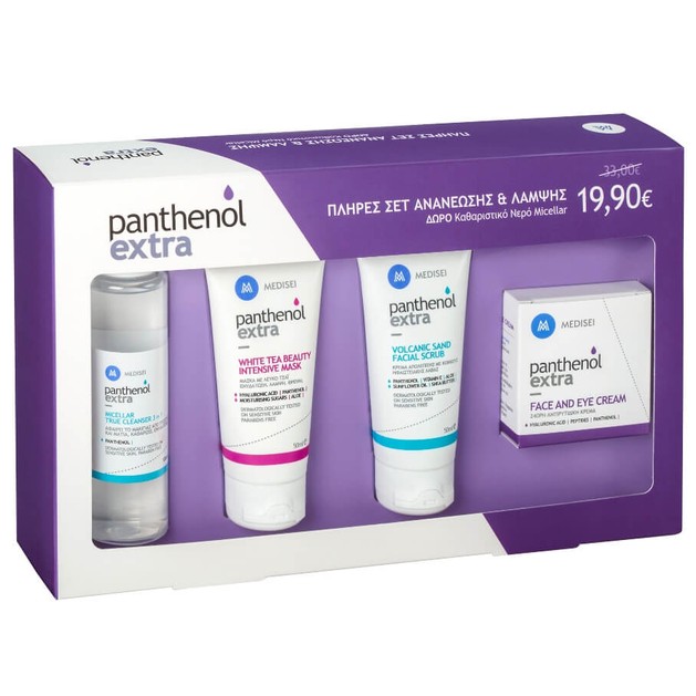 Medisei Panthenol Extra Πακέτο Προσφοράς Scrub 50ml, Mask 50ml, Face-Eye Cream 50ml & Micellar 100ml Medisei Panthenol Extra Πακέτο Προσφοράς Scrub 50ml, Mask 50ml, Face-Eye Cream 50ml & Micellar 100ml