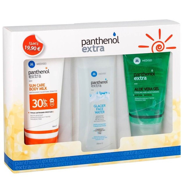 Medisei Panthenol Extra Πακέτο Προσφοράς Sun Care Spf30 150ml & Face Water 250ml & Aloe Vera 150ml Medisei Panthenol Extra Πακέτο Προσφοράς Sun Care Spf30 150ml & Face Water 250ml & Aloe Vera 150ml