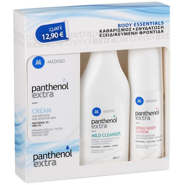 Medisei Panthenol Extra Πακέτο Προσφοράς Cream 100ml & Mild Cleanser 200ml & Spray Body Lotion 100ml Medisei Panthenol Extra Πακέτο Προσφοράς Cream 100ml & Mild Cleanser 200ml & Spray Body Lotion 100ml