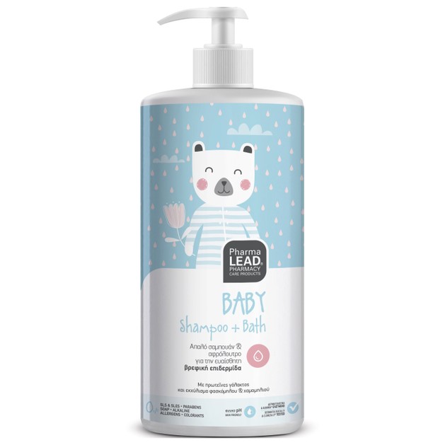 PharmaLead Baby Shampoo & Bath με Πρωτεΐνες Γάλακτος & Εκχυλίσματα Φασκόμηλου & Χαμομηλιού 1Lt PharmaLead Baby Shampoo & Bath με Πρωτεΐνες Γάλακτος & Εκχυλίσματα Φασκόμηλου & Χαμομηλιού 1Lt