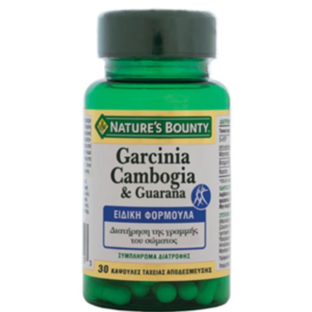 Nature\'s Bounty Garcinia Cambogia & Guarana Συμπλήρωμα Διατροφής για τη Διατήρηση της Γραμμής του Σώματος 100mg 60caps Nature\'s Bounty Garcinia Cambogia & Guarana Συμπλήρωμα Διατροφής για τη Διατήρηση της Γραμμής του Σώματος 100mg 60caps