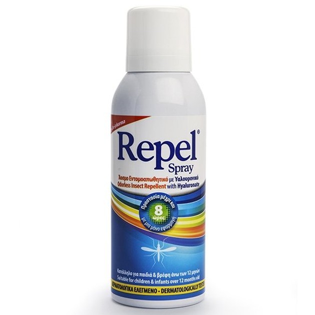 Uni-Pharma Repel Spray Άοσμο Εντομοαπωθητικό Spray με Υαλουρονικό 100ml Uni-Pharma Repel Spray Άοσμο Εντομοαπωθητικό Spray με Υαλουρονικό 100ml
