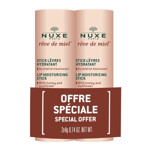Nuxe Πακέτο Προσφοράς Reve de Miel Stick Levres Lip Moisturizing Stick Ενυδάτωση Χειλιών με -50% στο 2ο Προιόν 2 x 4gr Nuxe Πακέτο Προσφοράς Reve de Miel Stick Levres Lip Moisturizing Stick Ενυδάτωση Χειλιών με -50% στο 2ο Προιόν 2 x 4gr