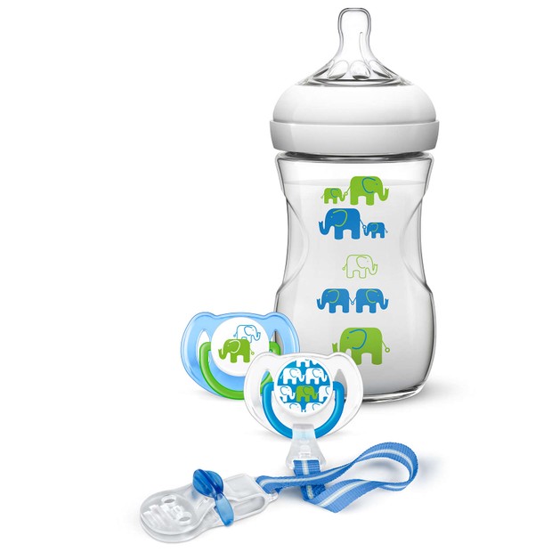 Avent Σετ Δώρου: 1 Natural Μπιμπερό 260ml 2 Πιπίλες 1 Κλιπ Πιπίλας Σχέδιο Γαλάζιο/Πράσινο SCD627/01 Avent Σετ Δώρου: 1 Natural Μπιμπερό 260ml 2 Πιπίλες 1 Κλιπ Πιπίλας Σχέδιο Γαλάζιο/Πράσινο SCD627/01