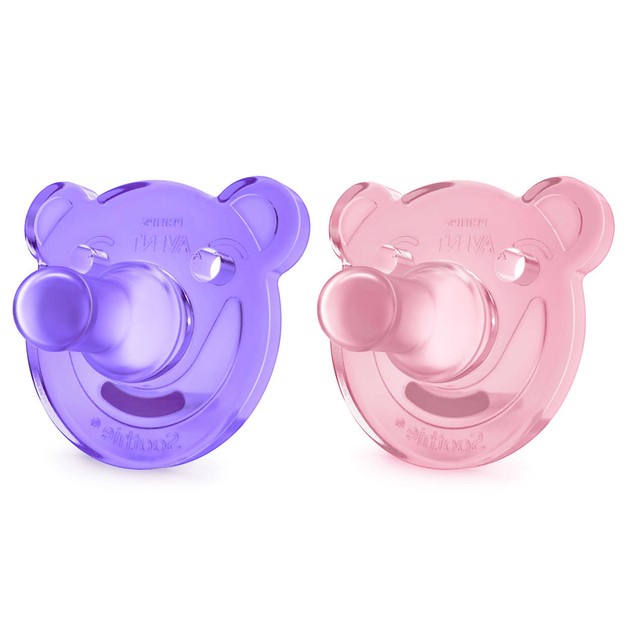 Avent SCF194/02 Soothie Πιπίλα Σιλικόνης 0-3m, Ροζ - Μωβ, 2 τεμάχια Avent SCF194/02 Soothie Πιπίλα Σιλικόνης 0-3m, Ροζ - Μωβ, 2 τεμάχια