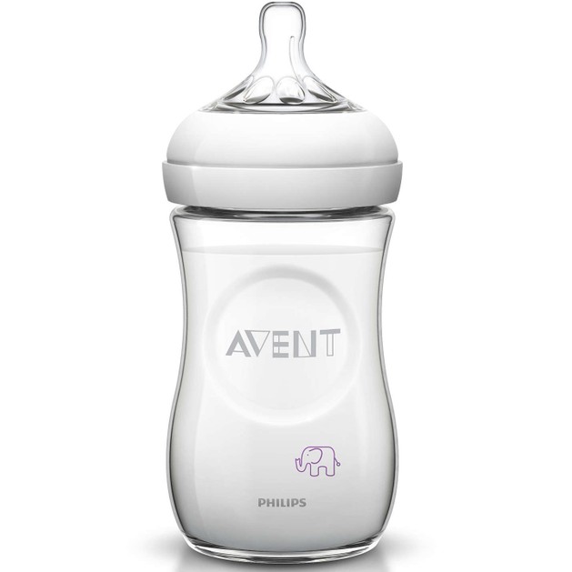 Avent Natural Μπιμπερό Πλαστικό Χωρίς BPA Σχέδιο Μώβ 1m+ 260ml SCF628/17 Avent Natural Μπιμπερό Πλαστικό Χωρίς BPA Σχέδιο Μώβ 1m+ 260ml SCF628/17