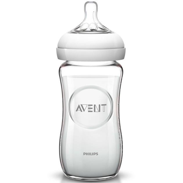 Avent Natural Γυάλινο Μπιμπερό Χωρίς BPA 1m+ 240ml SCF053/17 Avent Natural Γυάλινο Μπιμπερό Χωρίς BPA 1m+ 240ml SCF053/17