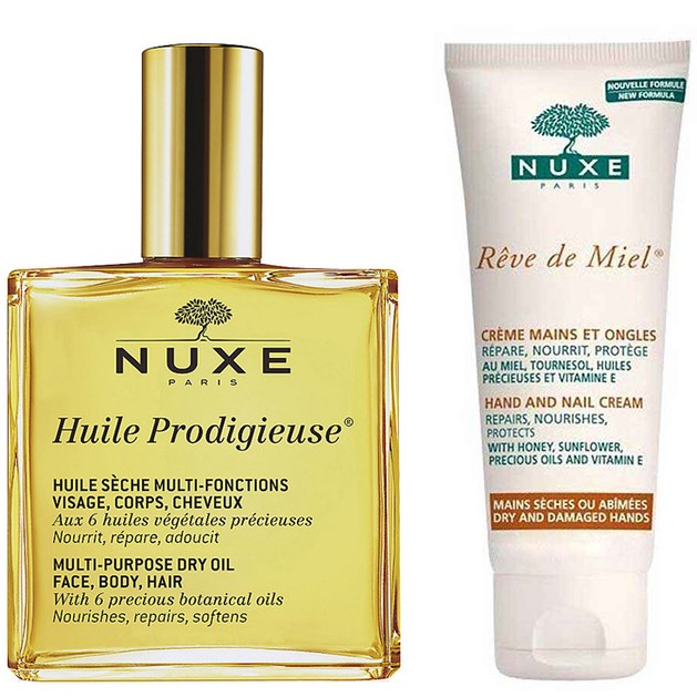 Δώρο Nuxe Huile Prodigieux Ξηρό Λάδι 10ml & Reve De Miel Creme Mains Et Ongles Κρέμα Χεριών & Νυχιών για Θρέψη & Προστασία 15ml Δώρο Nuxe Huile Prodigieux Ξηρό Λάδι 10ml & Reve De Miel Creme Mains Et Ongles Κρέμα Χεριών & Νυχιών για Θρέψη & Προστασία 15ml