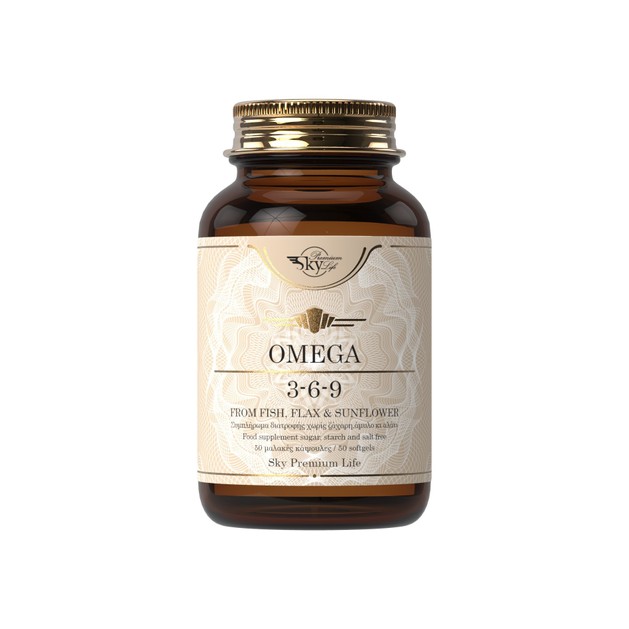 Sky Premium Life Omega 3-6-9 Συμπλήρωμα Διατροφής για τη Διατήρηση Φυσιολογικών Επιπέδων Χοληστερόλης 50softgels Sky Premium Life Omega 3-6-9 Συμπλήρωμα Διατροφής για τη Διατήρηση Φυσιολογικών Επιπέδων Χοληστερόλης 50softgels