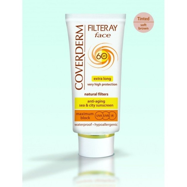 Coverderm Filteray Face Spf60 Tinted (Soft Brown), 50ml Coverderm Filteray Face Spf60 Tinted (Soft Brown), 50ml