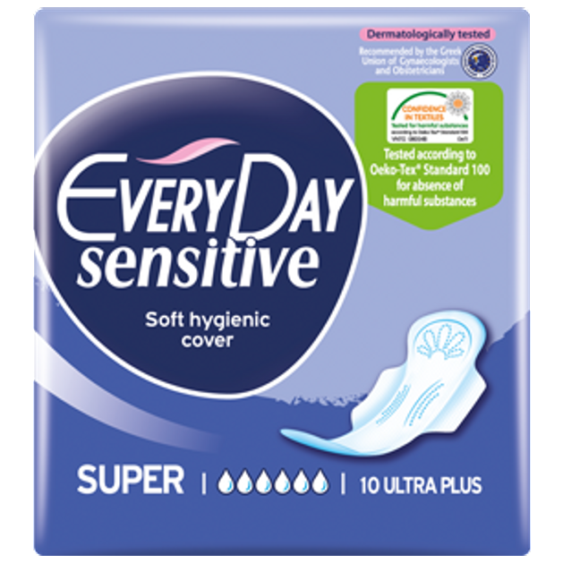 EveryDay Sensitive Ultra Plus Super Σερβιέτες 10τεμ. EveryDay Sensitive Ultra Plus Super Σερβιέτες 10τεμ.
