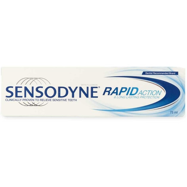 Sensodyne Rapid Action Οδοντόκρεμα για την Ανακούφιση & την Καθημερινή Προστασία των Ευαίσθητων Δοντιών 75ml Sensodyne Rapid Action Οδοντόκρεμα για την Ανακούφιση & την Καθημερινή Προστασία των Ευαίσθητων Δοντιών 75ml
