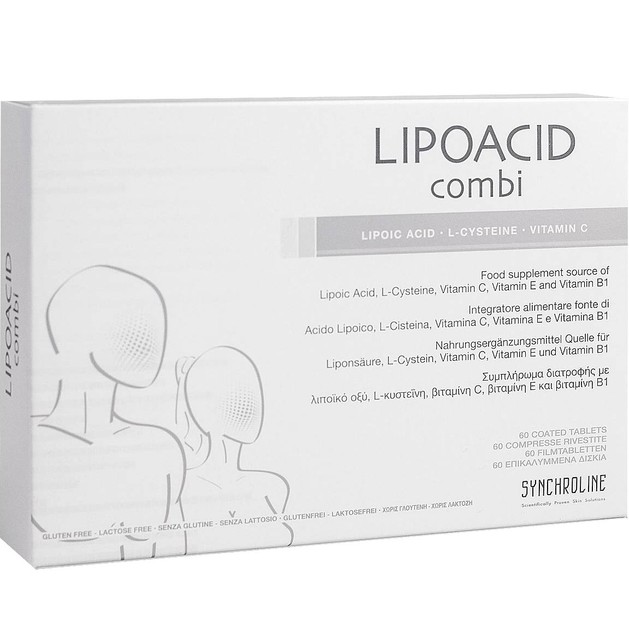 Synchroline Lipoacid Combi Συμπλήρωμα Διατροφής που Αποτελεί Ολοκληρωμένη Προστασία του Οργανισμού Από Ελεύθερες Ρίζες 60 tabs Synchroline Lipoacid Combi Συμπλήρωμα Διατροφής που Αποτελεί Ολοκληρωμένη Προστασία του Οργανισμού Από Ελεύθερες Ρίζες 60 tabs