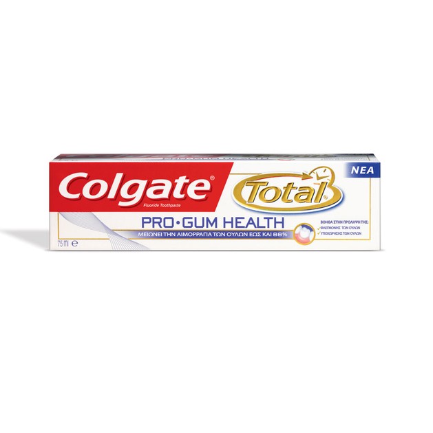 Colgate Total Pro-Gum Health Οδοντόκρεμα Δρα Ενάντια Τόσο Στην Αιτία Όσο Και Στα Συμπτώματα Της Φλεγμονής Των Ούλων 75ml Colgate Total Pro-Gum Health Οδοντόκρεμα Δρα Ενάντια Τόσο Στην Αιτία Όσο Και Στα Συμπτώματα Της Φλεγμονής Των Ούλων 75ml