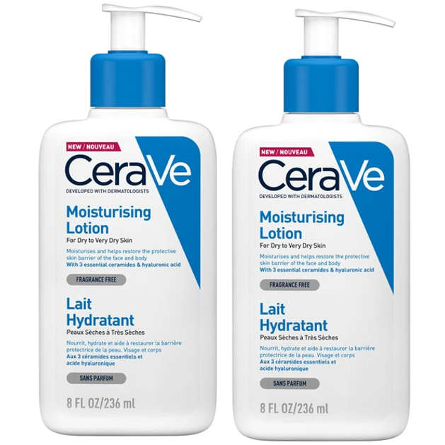 CeraVe Πακέτο Προσφοράς Moisturising Lotion Ενυδατικό Γαλάκτωμα Προσώπου & Σώματος για Ξηρή - Πολύ Ξηρή Επιδερμίδα 2x236ml CeraVe Πακέτο Προσφοράς Moisturising Lotion Ενυδατικό Γαλάκτωμα Προσώπου & Σώματος για Ξηρή - Πολύ Ξηρή Επιδερμίδα 2x236ml