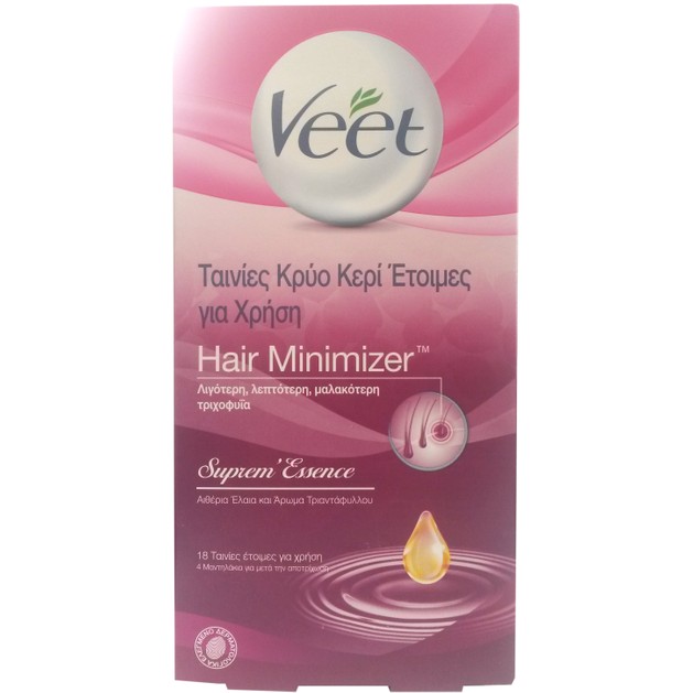Veet Hair Minimizer Ταινίες Κρύο Κερί \'Ετοιμες για Χρήση 18τμχ & 4 Μαντηλάκια Veet Hair Minimizer Ταινίες Κρύο Κερί \'Ετοιμες για Χρήση 18τμχ & 4 Μαντηλάκια