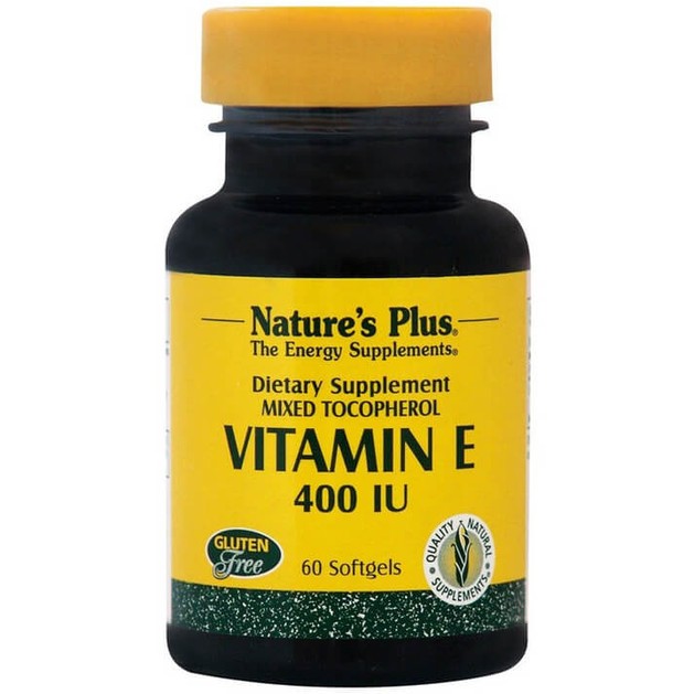 Nature\'s Plus Vitamin E 400IU Συμπλήρωμα Διατροφής Φυσικής Πηγής Βιταμίνης Ε, Αντιοξειδωτική Δράση & Προστασία Μυών 60Softgels Nature\'s Plus Vitamin E 400IU Συμπλήρωμα Διατροφής Φυσικής Πηγής Βιταμίνης Ε, Αντιοξειδωτική Δράση & Προστασία Μυών 60Softgels