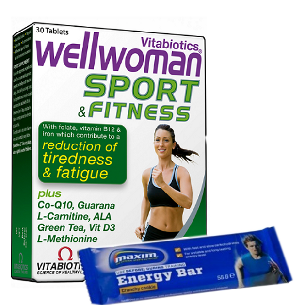 Vitabiotics Wellwoman Sport & Fitness 30tabs & Δώρο 1 Maxim Energy Bar Vitabiotics Wellwoman Sport & Fitness 30tabs & Δώρο 1 Maxim Energy Bar