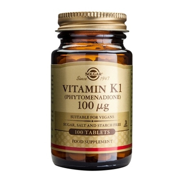 Solgar Vitamin Κ1 100μg 100tabs Solgar Vitamin Κ1 100μg 100tabs