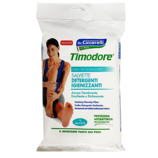 Dr Ciccarelli Timodore Sanitizing Cleansing Wipes 15 Τεμάχια Dr Ciccarelli Timodore Sanitizing Cleansing Wipes 15 Τεμάχια