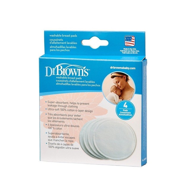 Dr. Brown\'s 4001-GB Επιθέματα Στήθους Πλενόμενα 4 τεμάχια Dr. Brown\'s 4001-GB Επιθέματα Στήθους Πλενόμενα 4 τεμάχια
