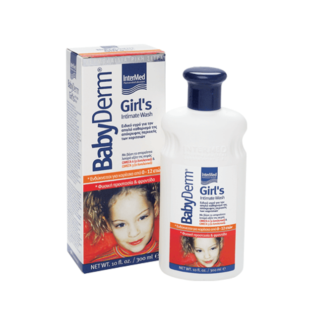 Babyderm Girl’s intimate wash Υγρό καθαρισμού ευαίσθητης περιοχής κοριτσιών από 0-12ετών 300ml Babyderm Girl’s intimate wash Υγρό καθαρισμού ευαίσθητης περιοχής κοριτσιών από 0-12ετών 300ml