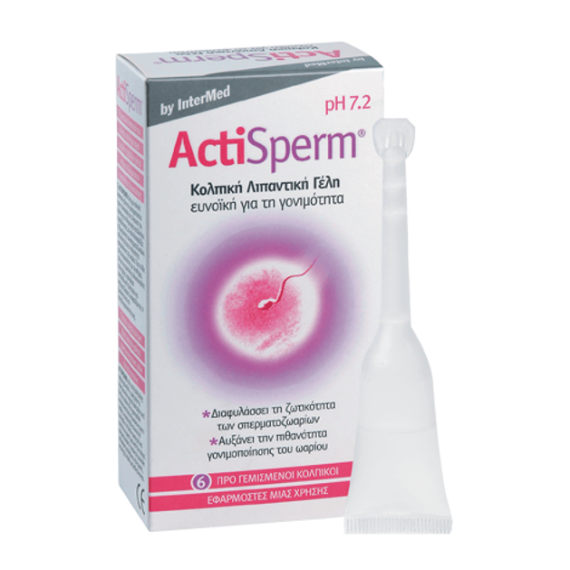 Actisperm Κολπική Λιπαντική Γέλη για Αύξηση της Πιθανότητας Σύλληψης 6 Εφαρμοστές των 5ml Actisperm Κολπική Λιπαντική Γέλη για Αύξηση της Πιθανότητας Σύλληψης 6 Εφαρμοστές των 5ml