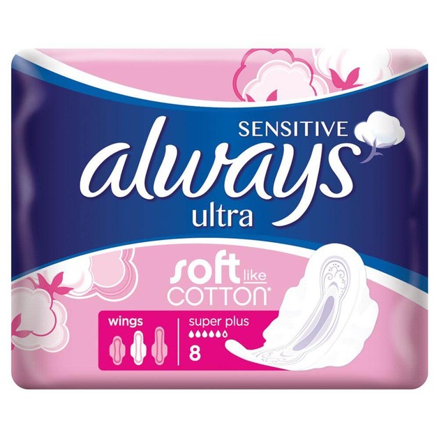 Always Ultra Sensitive Super Plus Soft Like Cotton Απαλή Σαν Βαμβάκι 8τμχ Always Ultra Sensitive Super Plus Soft Like Cotton Απαλή Σαν Βαμβάκι 8τμχ