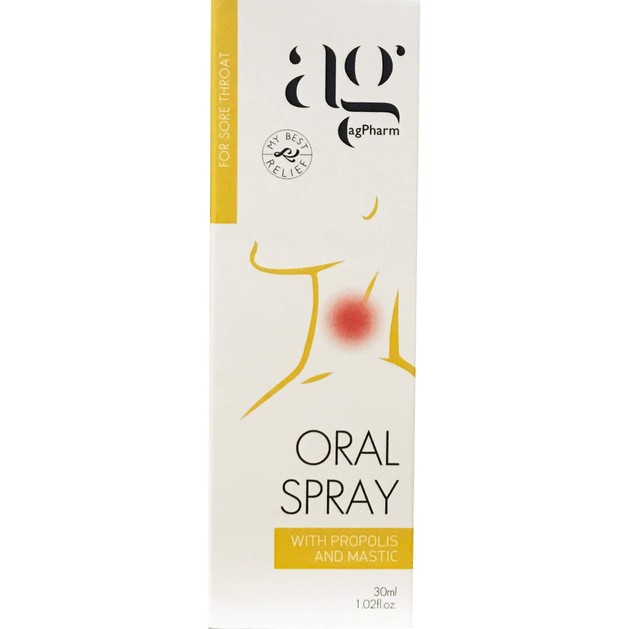 Agpharm Oral Spray With Propolis & Mastic Στοματικό Spray για τον Πονόλαιμο 30ml Agpharm Oral Spray With Propolis & Mastic Στοματικό Spray για τον Πονόλαιμο 30ml