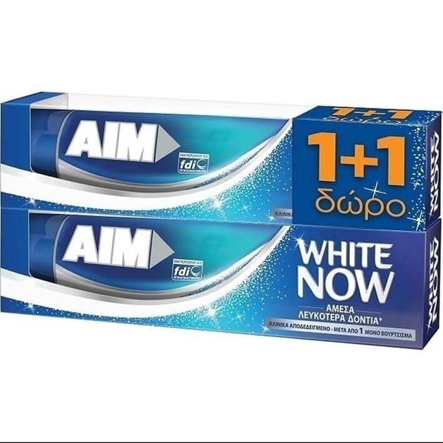 Aim Πακέτο Προσφοράς Οδοντόκρεμα White Now 2 x 75ml Aim Πακέτο Προσφοράς Οδοντόκρεμα White Now 2 x 75ml